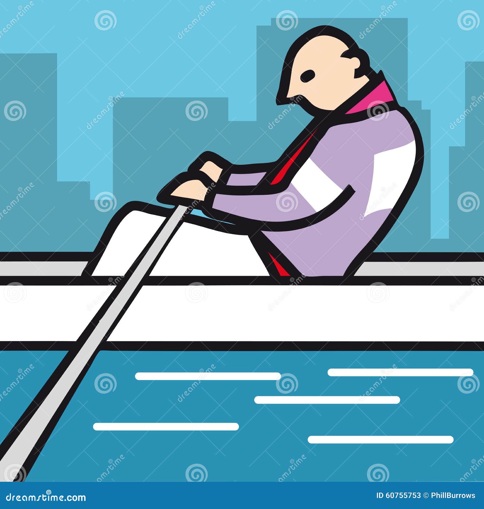 Rower stock vector. Illustration of rower, metaphor, kayak 60755753