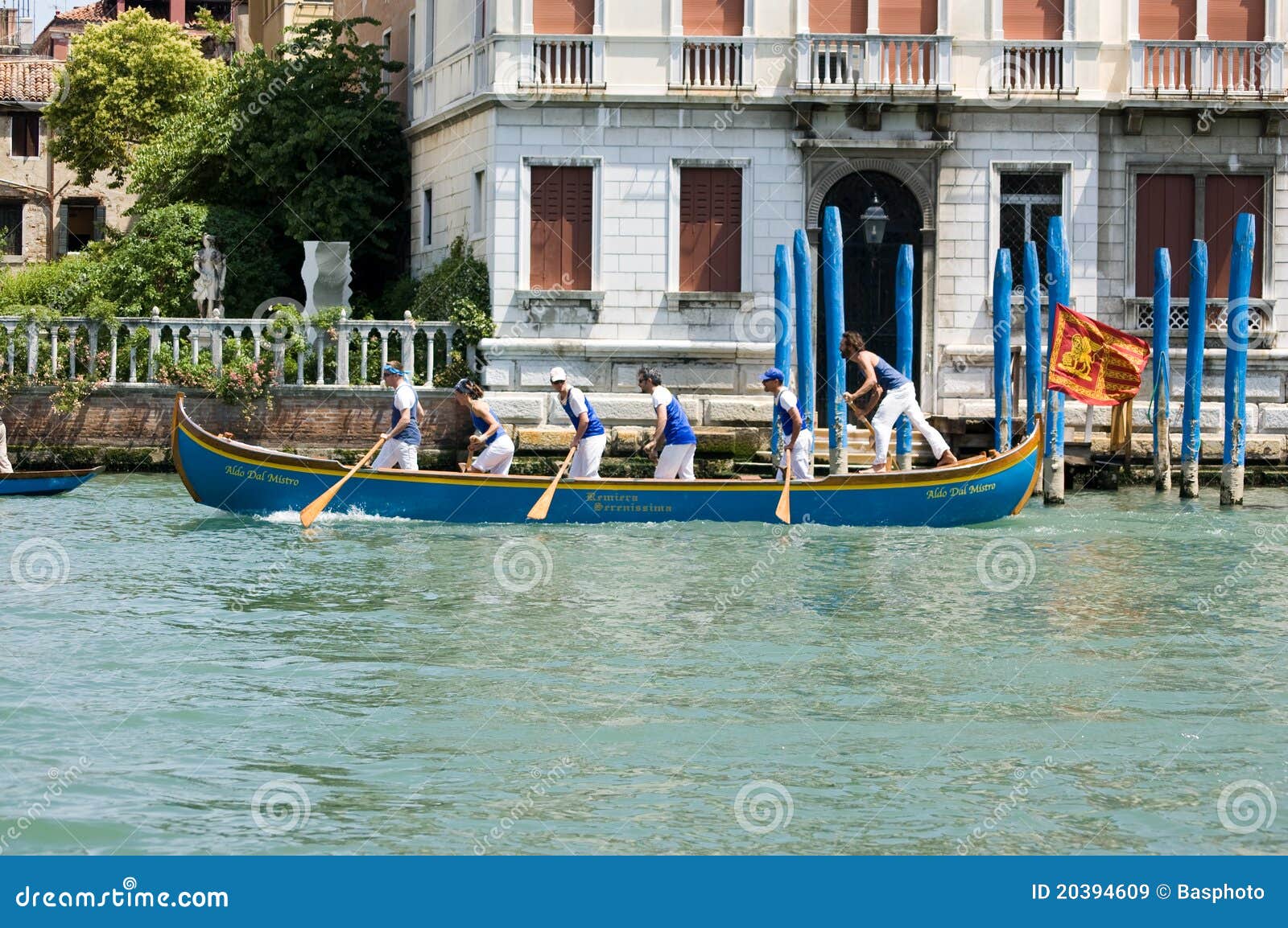 Rowers Racing on Grand Canal, Venice Editorial Stock Image Image of