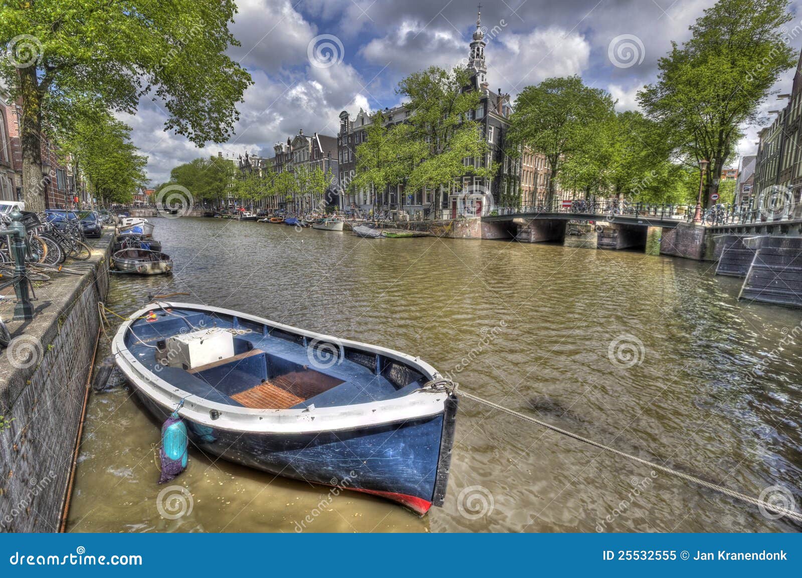 Rowing Boat in Amsterdam stock image. Image of europe 25532555