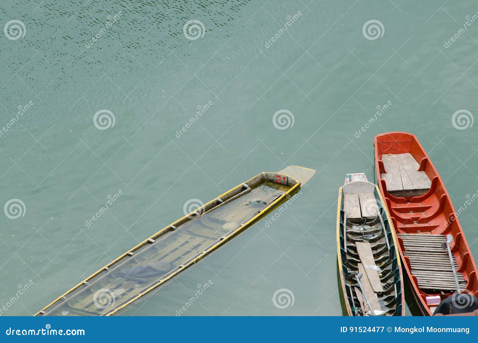 Rowing boat leaks stock image. Image of nature, ship 91524477