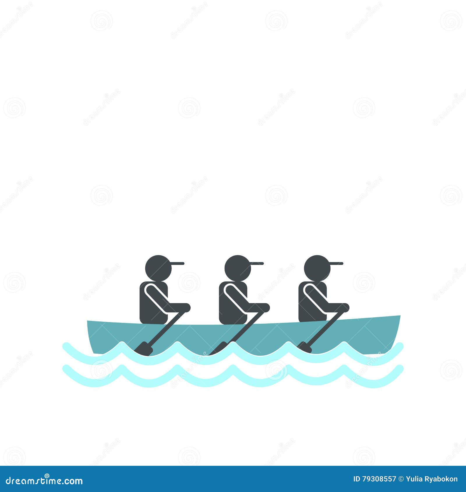 Rowing race icon stock vector. Illustration of rower 79308557