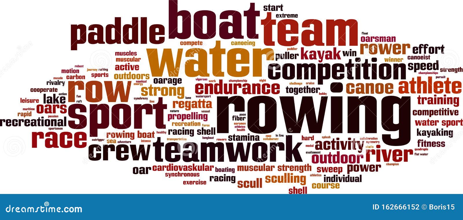 Rowing word cloud stock vector. Illustration of concept 162666152
