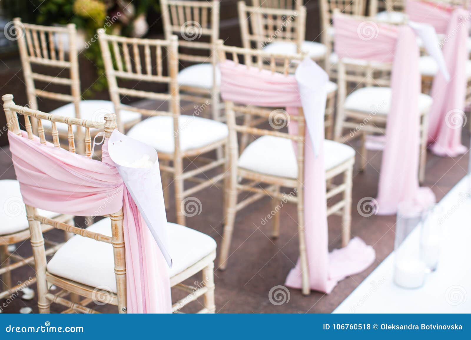 Rows of Chairs for the Guests at a Wedding Ceremony Stock Photo Image of aisle, ceremony