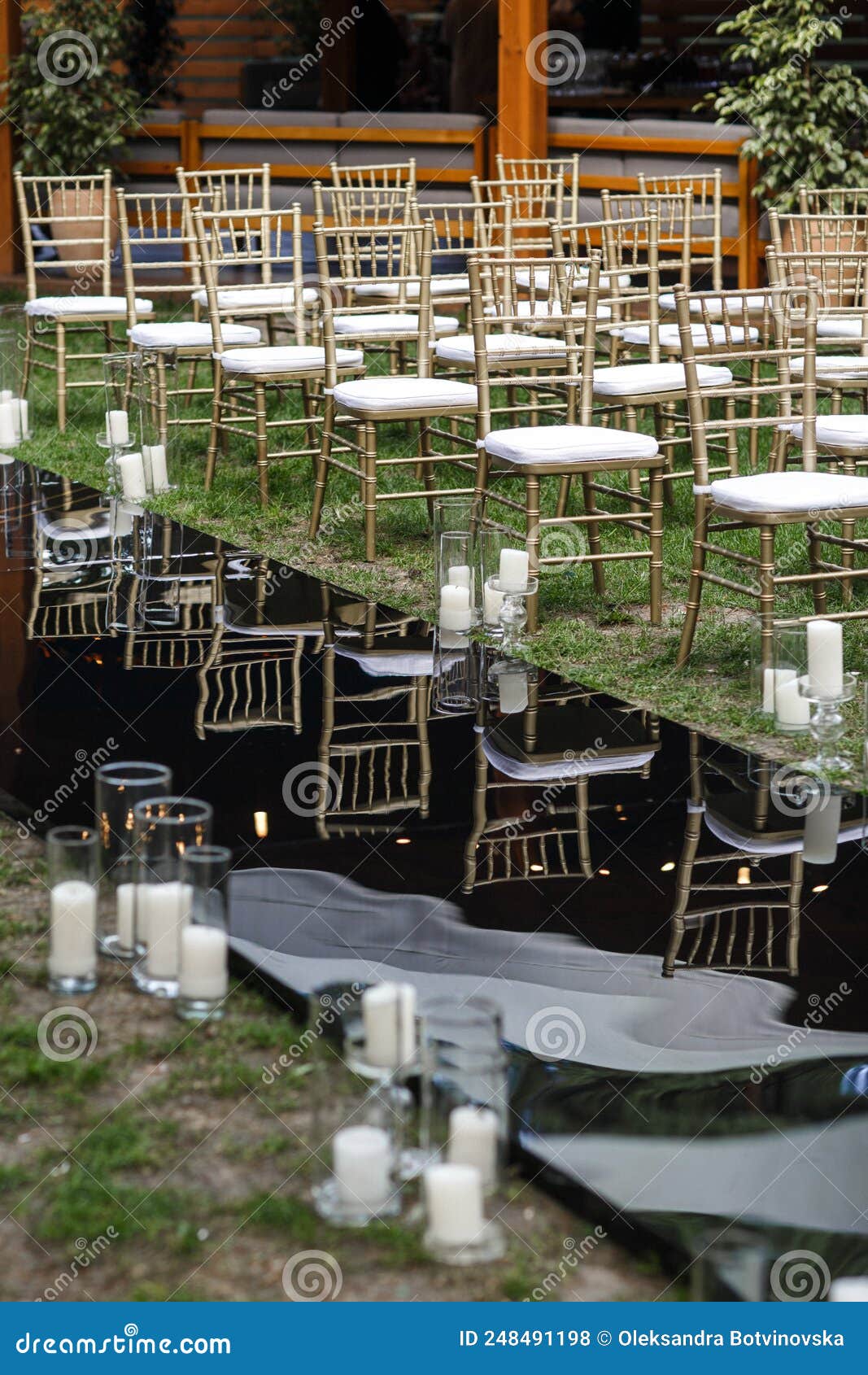 Rows of Chairs at a Wedding Ceremony Stock Photo Image of wedding, summer 248491198