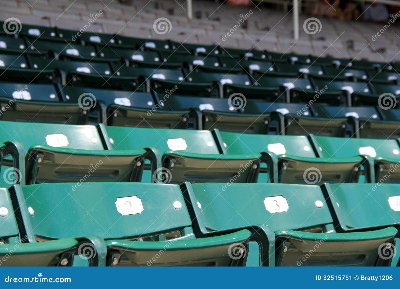 rows of empty stadium seats