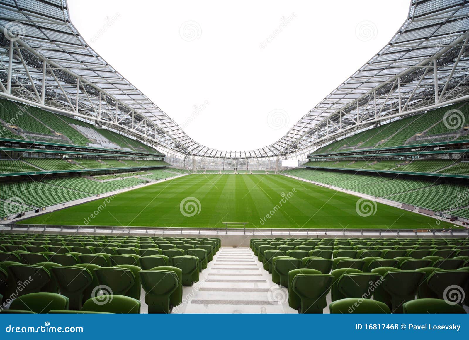 Rows of Green Seats in an Empty Stadium Stock Photo Image of house