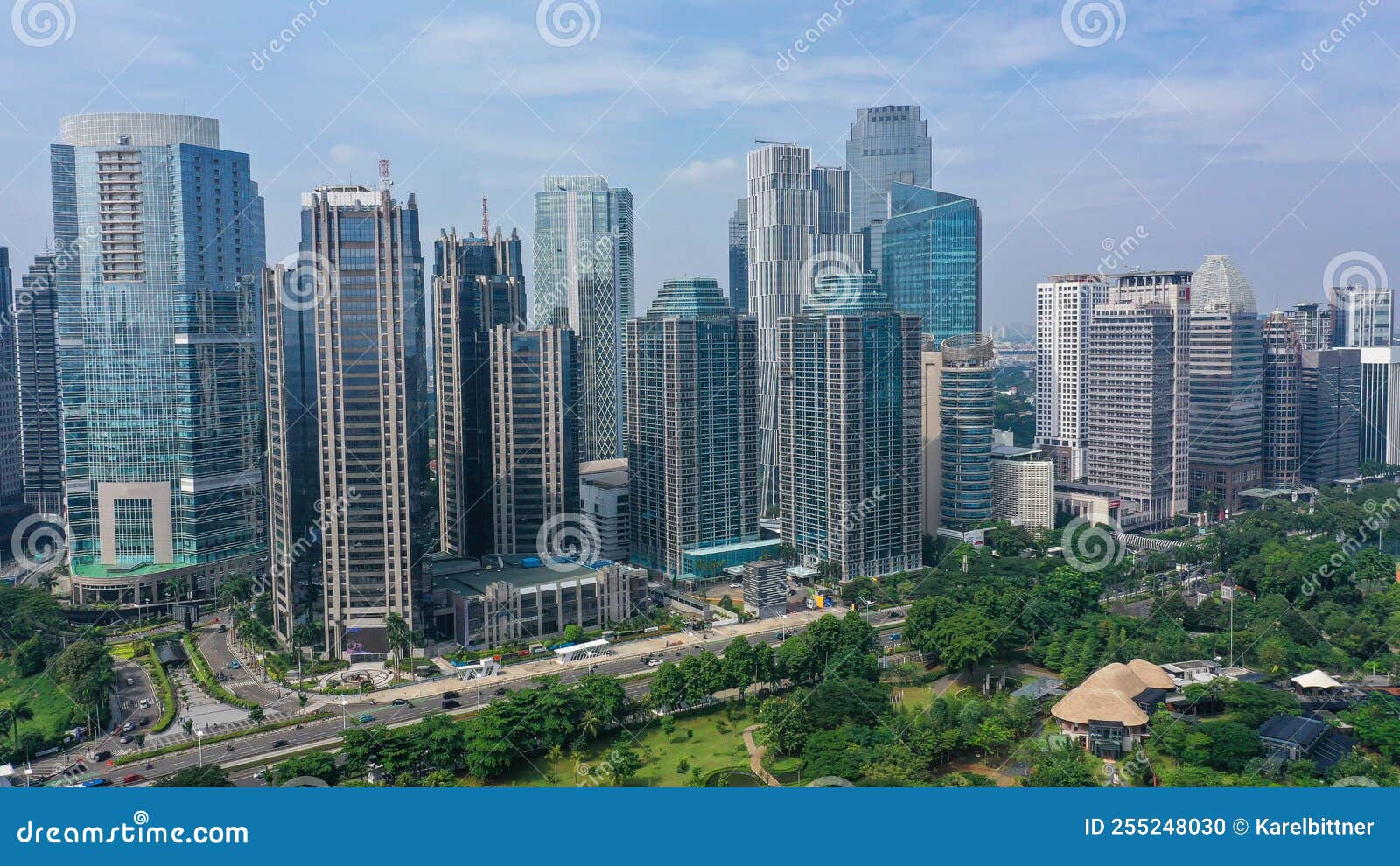 Rows of Highrise Buildings are Immortalized from a Height in Jakarta