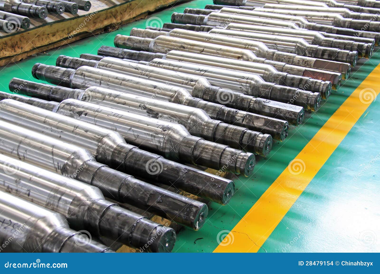 Rows of Industrial Roll in a Factory Stock Photo Image of equipment