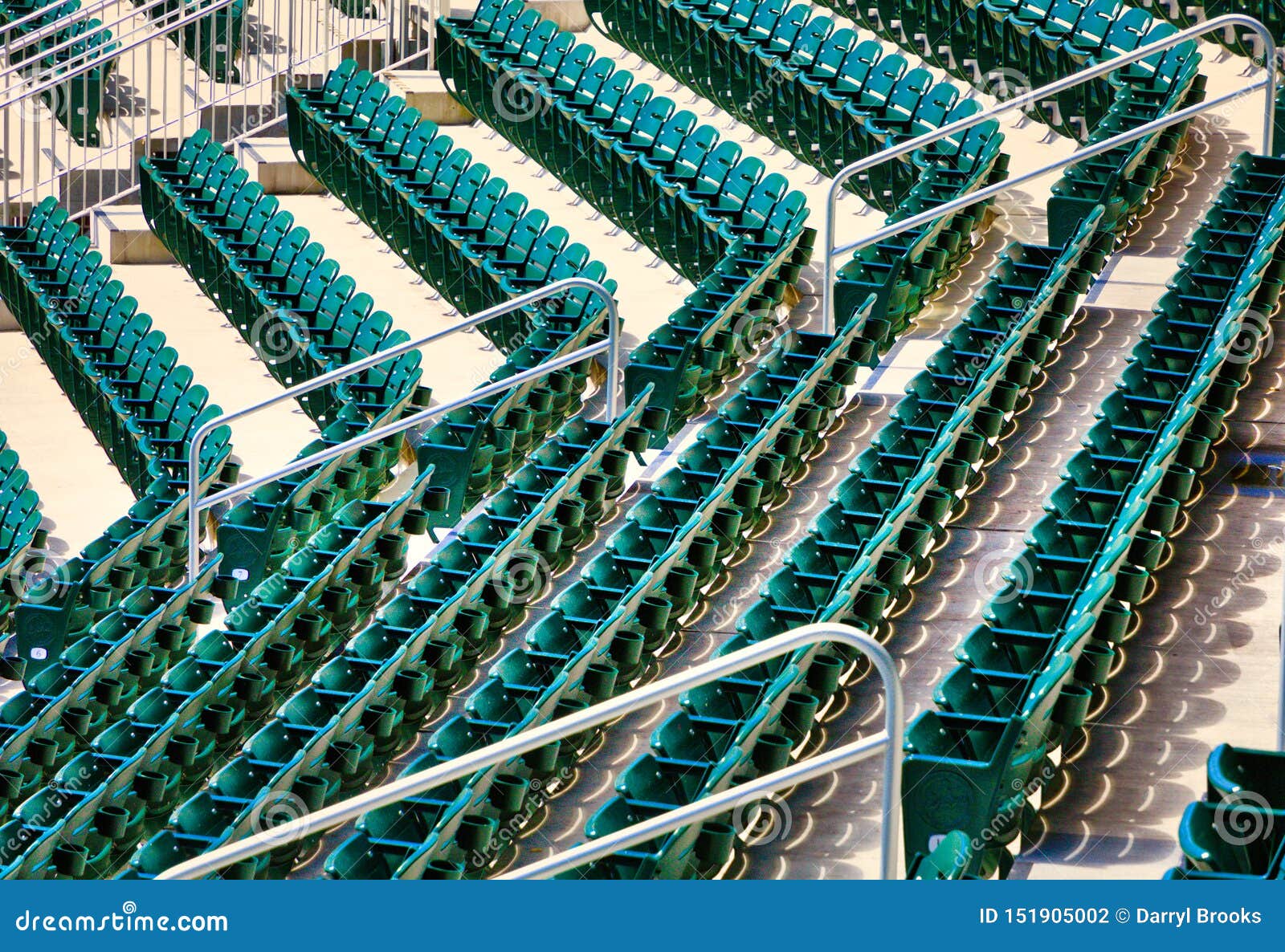 Rows of Green Seats in Stadium Stock Photo Image of modern, chair