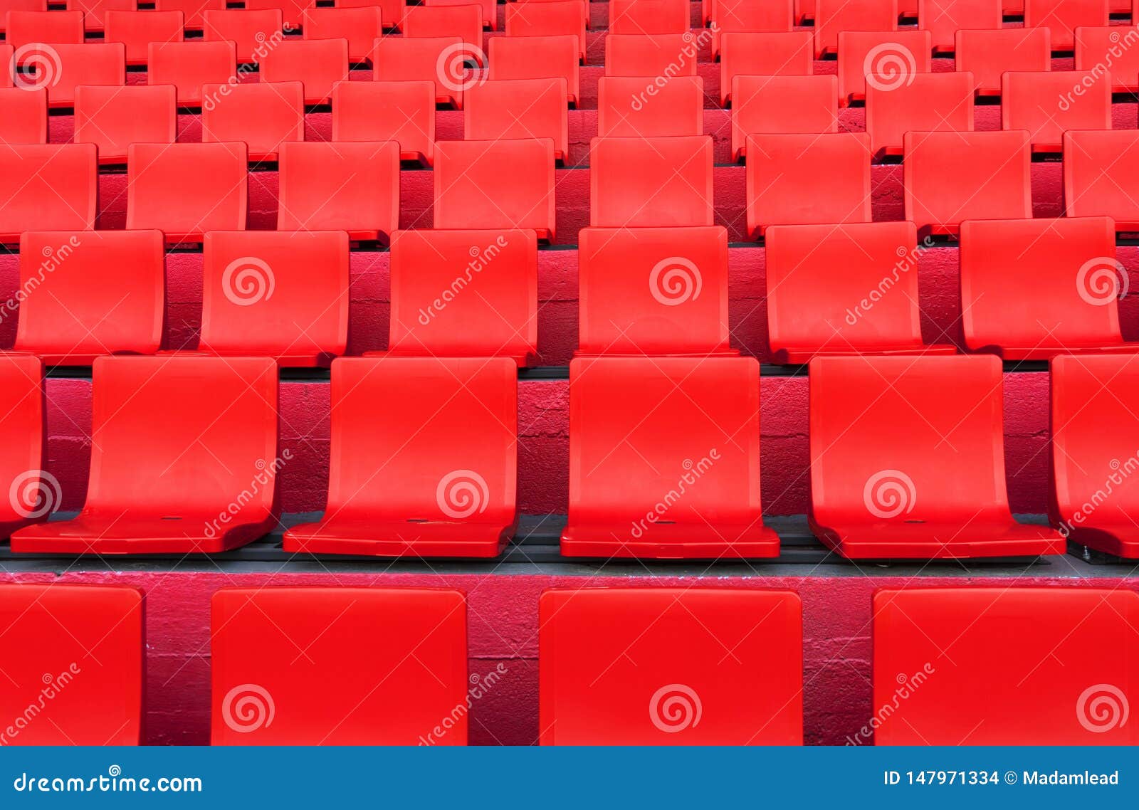 Rows of Red Seat Pattern in Football or Soccer Sport Stadium Stock ...