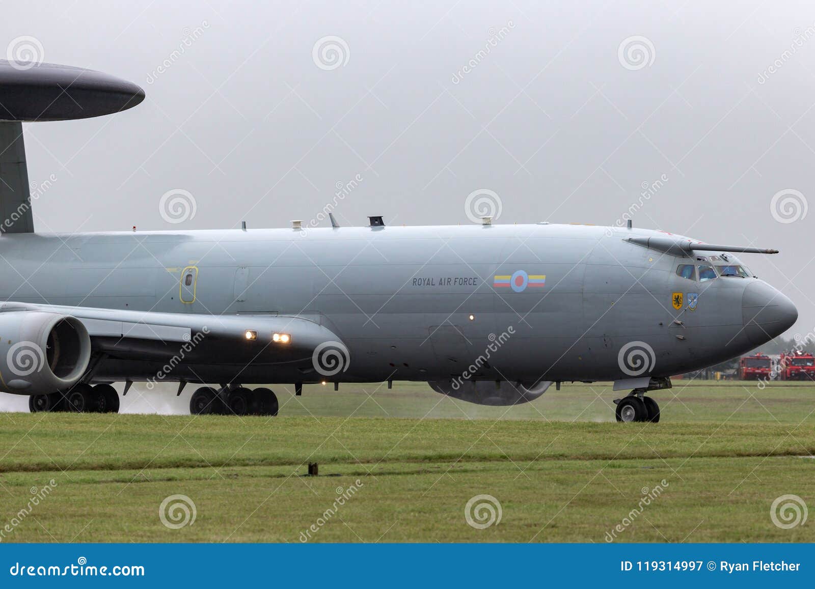 Royal Air Force Raf Boeing E 3d Sentry Airborne Early Warning Awacs Aircraft Zh101 At Royal Air Force Station Waddington Editorial Photography Image Of British Officer