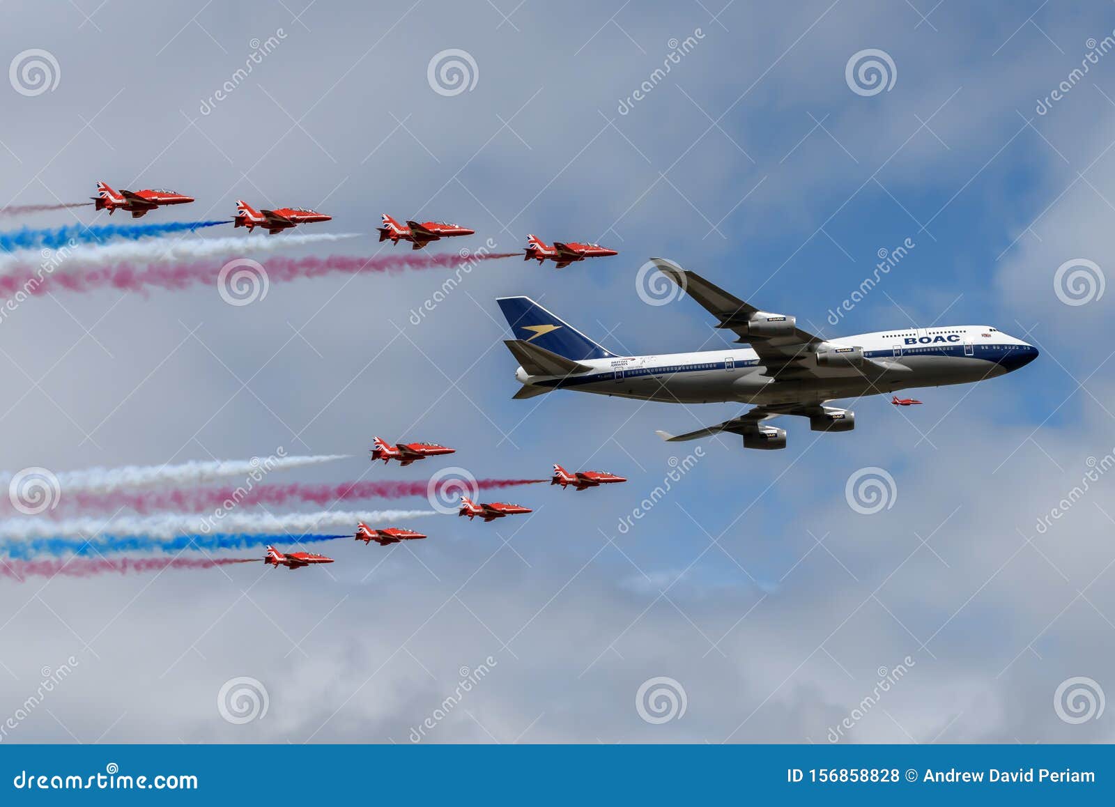 Royal Air Force Red Arrows Display Team in Formation with a British Airways Boeing 747 Editorial Stock Photo - Image of airctaft, engines: 156858828 Royal Air Force Red Arrows Display Team in Formation with a British Airways Boeing 747 Editorial Stock Photo - Image of airctaft, engines: 156858828