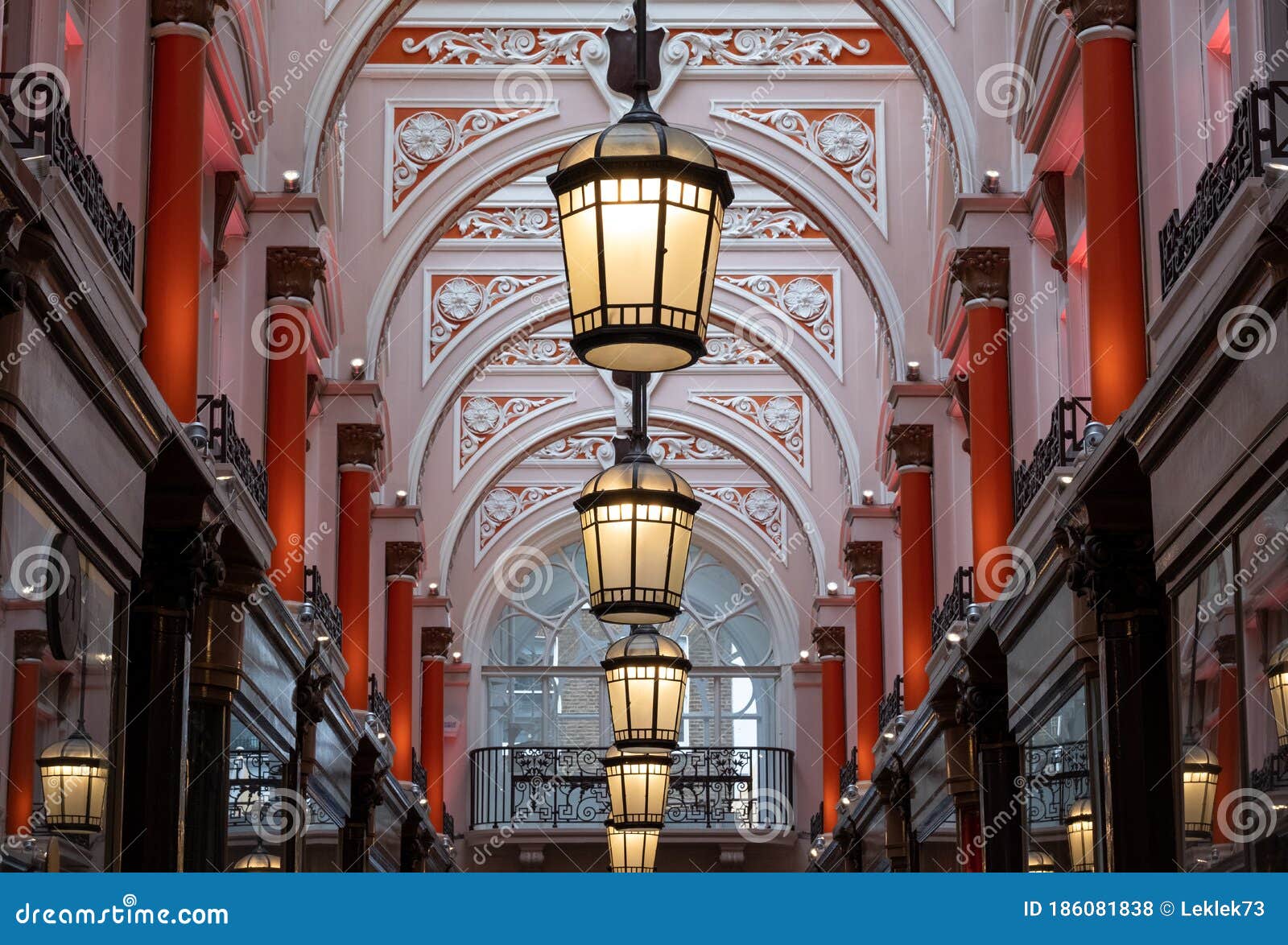 royal arcade in bond street, mayfair uk: beautifully restored victorian shopping arcade with luxury shops.