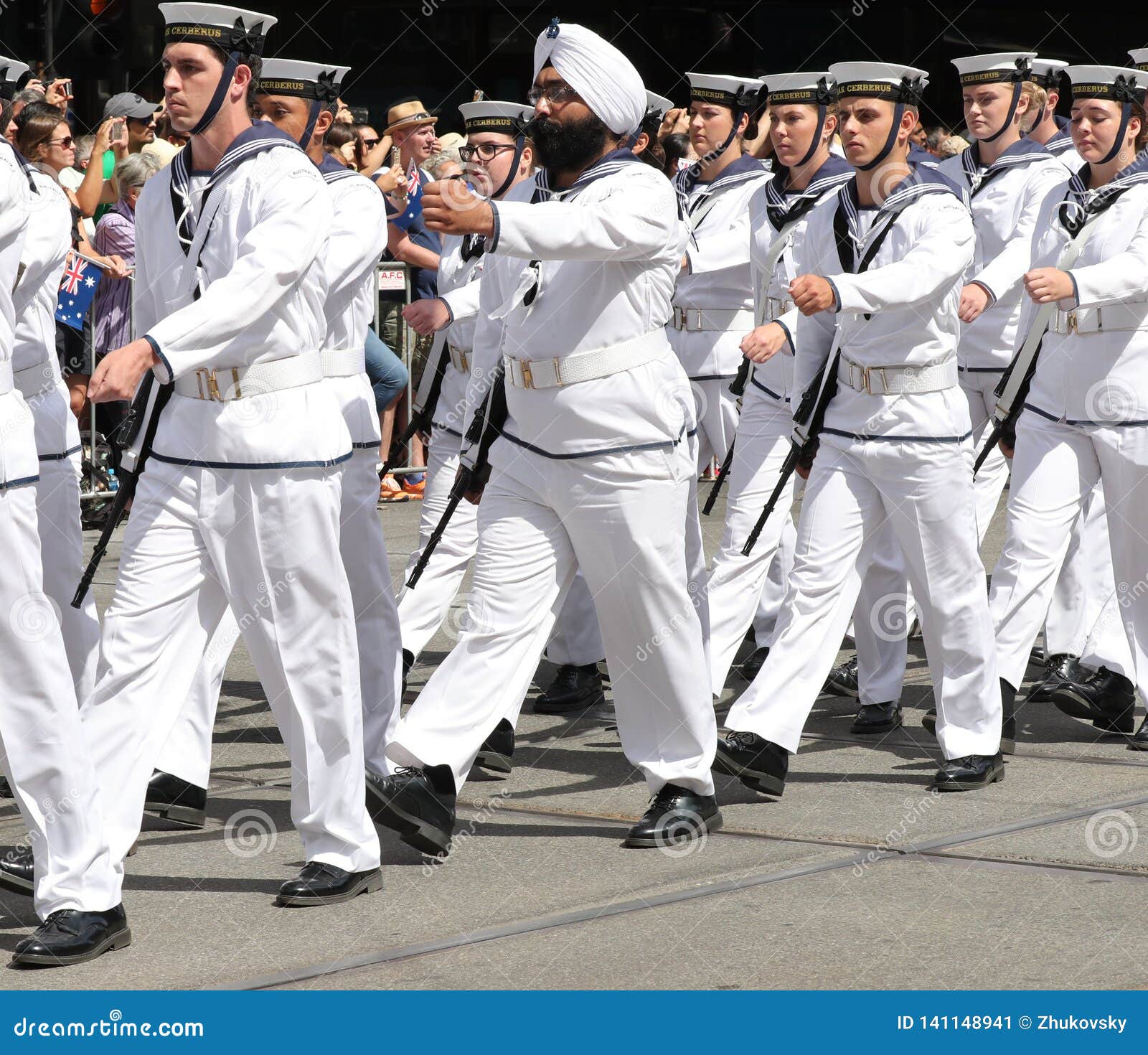 strømper vitamin købmand Royal Australian Navy Marching during 2019 Australia Day Parade in  Melbourne Editorial Photo - Image of aussie, event: 141148941