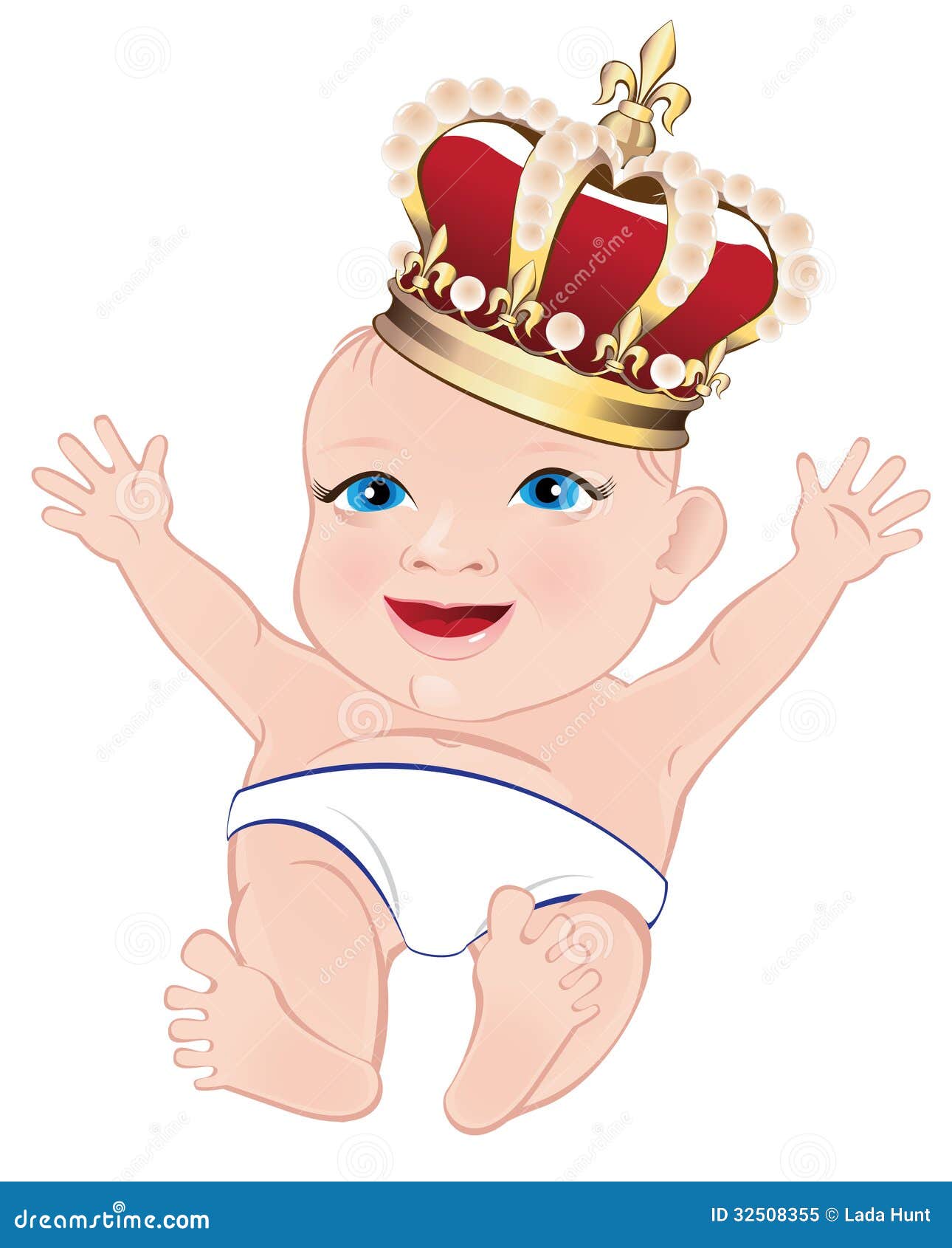 Download Royal baby stock vector. Illustration of heraldry, crown - 32508355