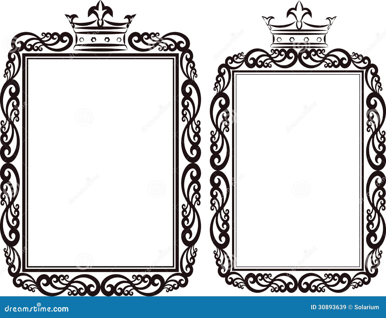 Royal Border Stock Vector Illustration Of Frame Isolated 30893639