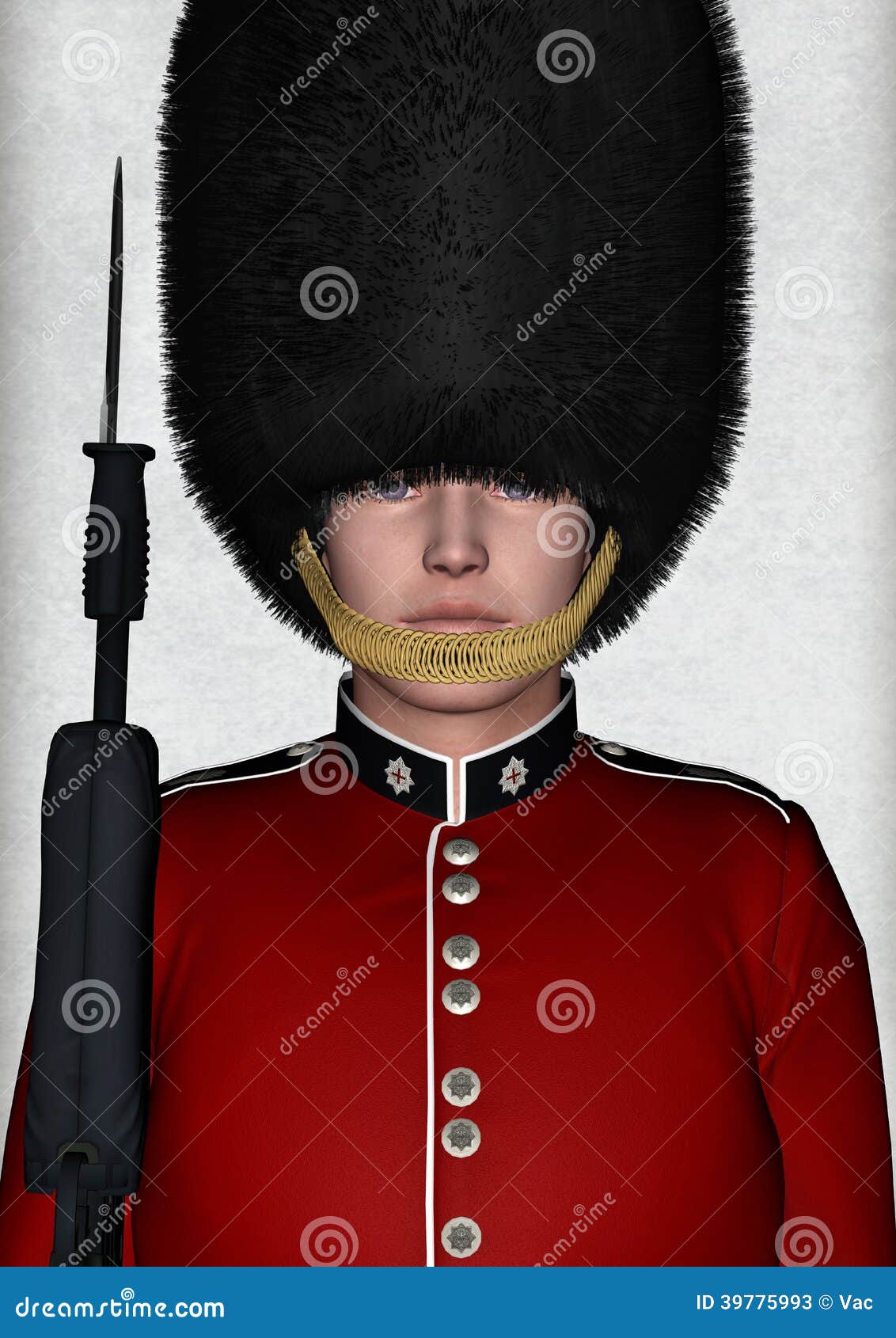 Royal British Guardsman stock illustration. Illustration of military