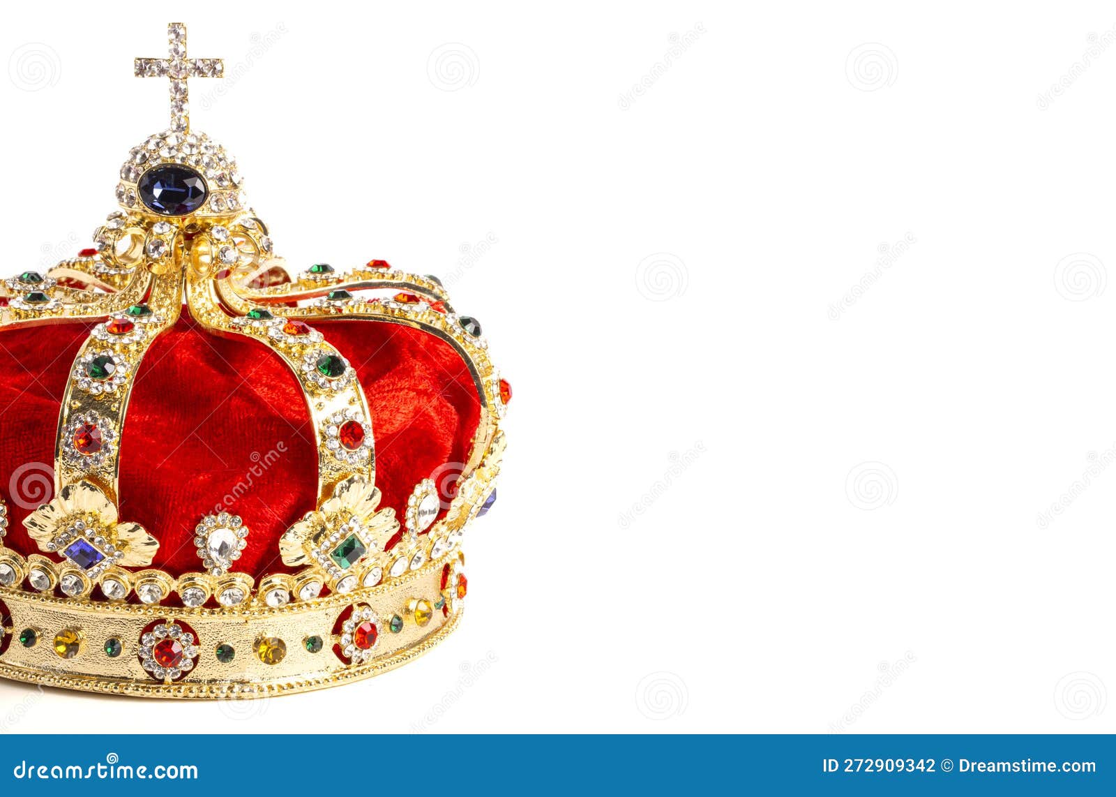 Royal Coronation Crown on a White Background Stock Photo - Image of ...