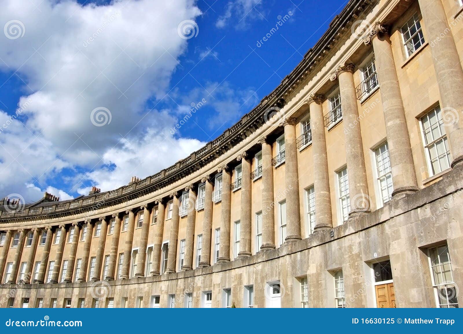 Royal Crescent Building In Bath England Stock Image Image Of