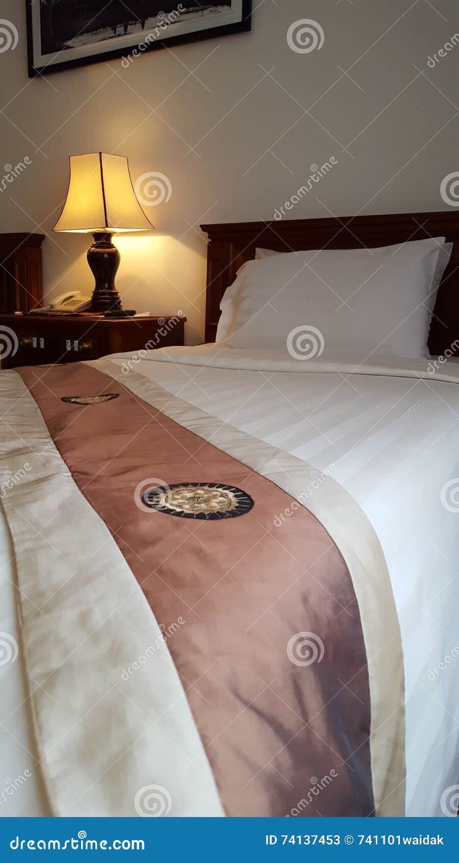 Royal Crown Hotel Bed Set Up Stock Image Image of brown, royal 74137453