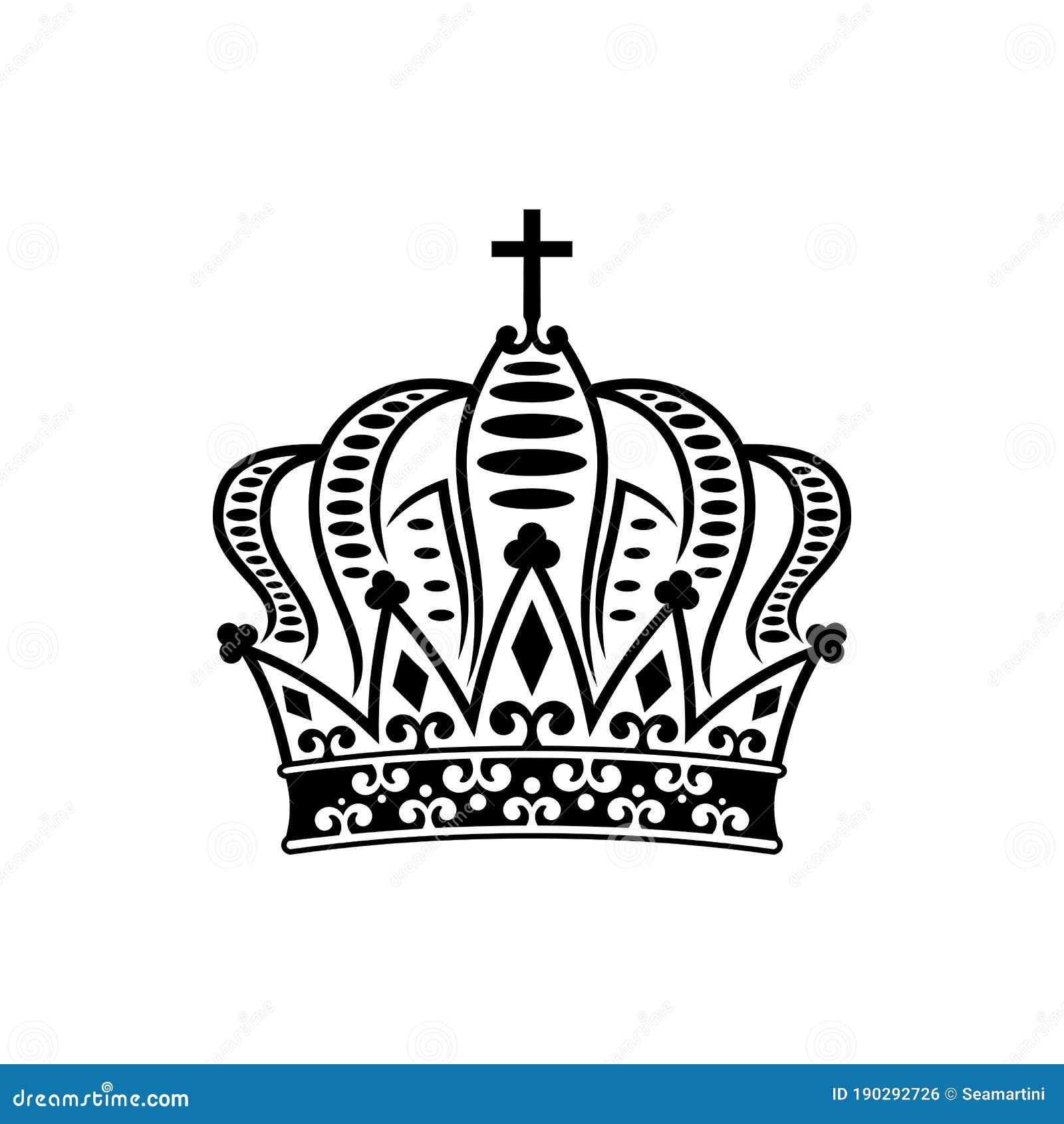 Monarchy Symbol Isolated Royal Crown Stock Vector Illustration Of