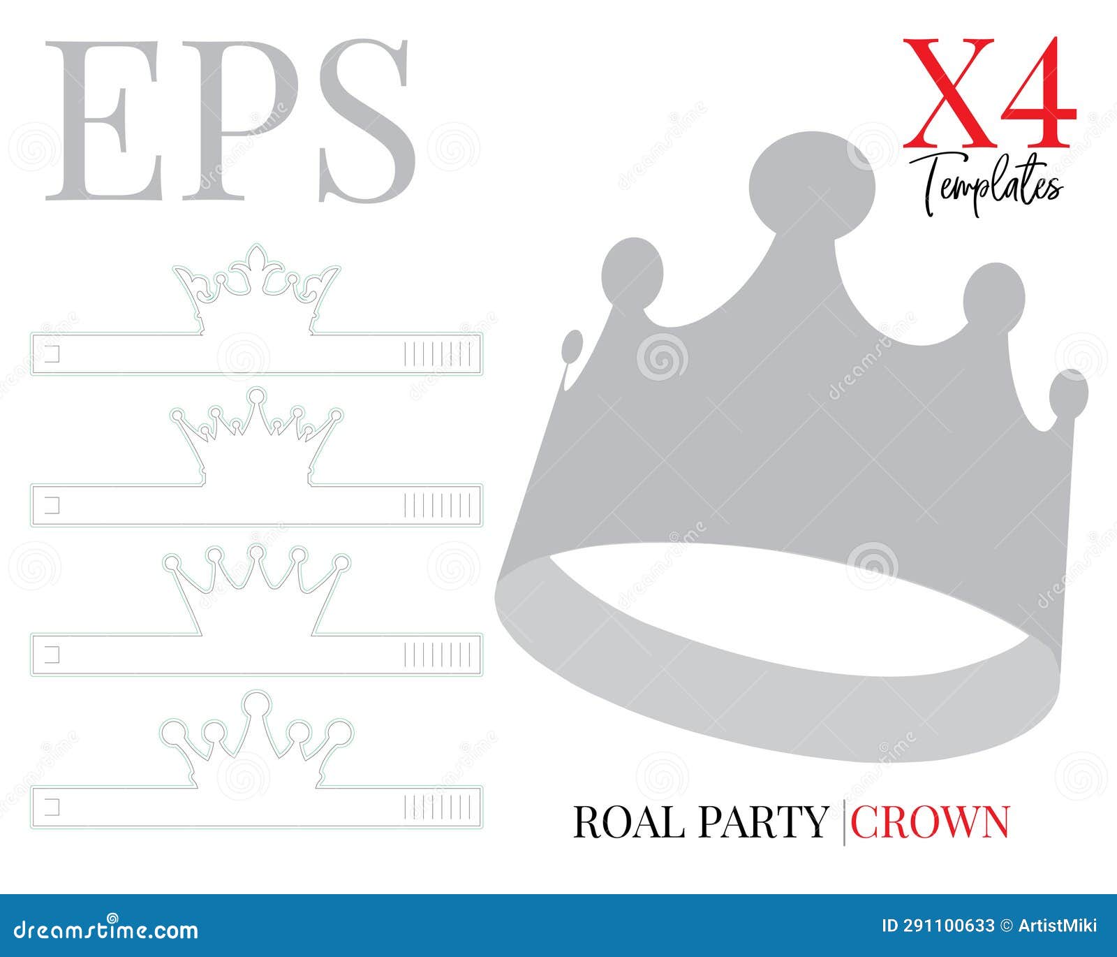 Party Crown Paper Template, Vector with Die Cut, Laser Cut Layers Stock  Vector - Illustration of clear, background: 291100633, image size:1600x1370