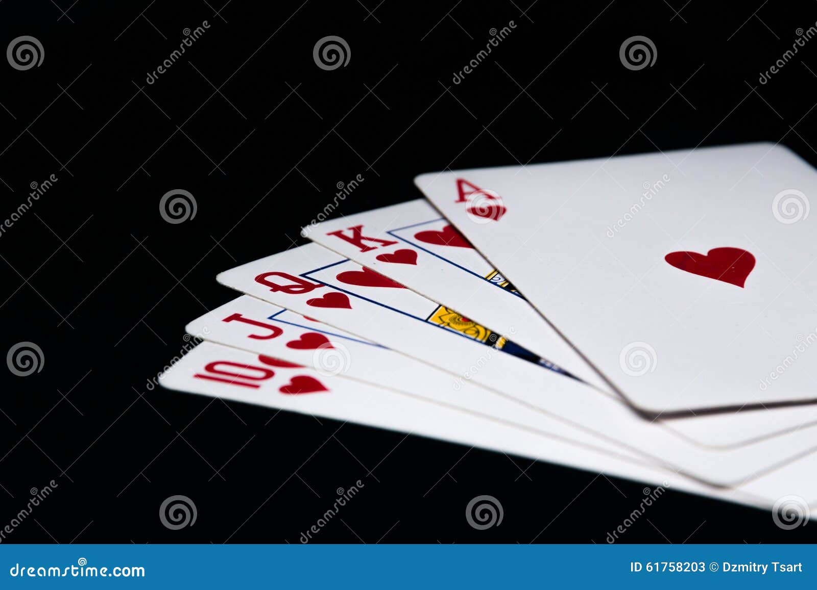 Royal flush stock image. Image of playing, queen, royal - 61758203