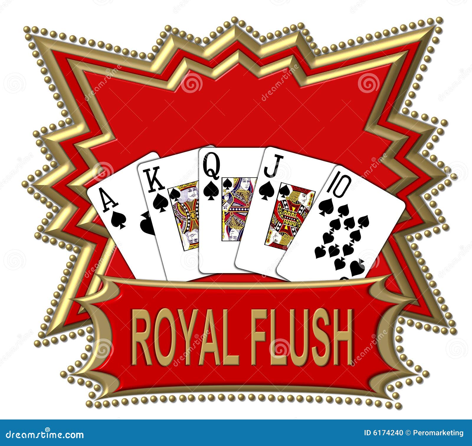 Royal Flush Illustration | CartoonDealer.com #6174240