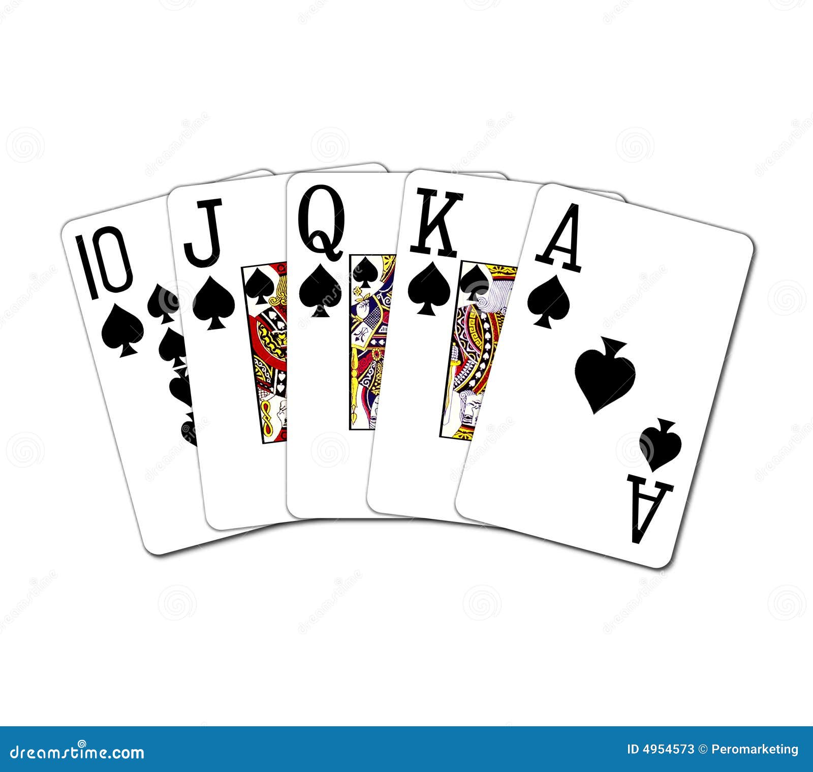 Royal flush spades stock illustration. Illustration of vegas - 4954573