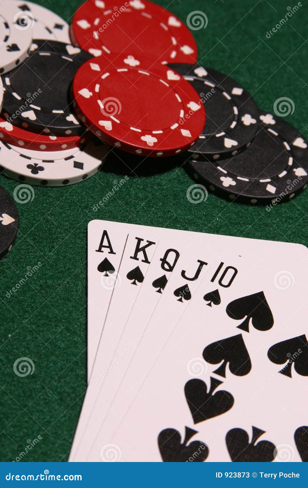 Royal Flush Spades Casino Chips Stock Image Image of chips, winning