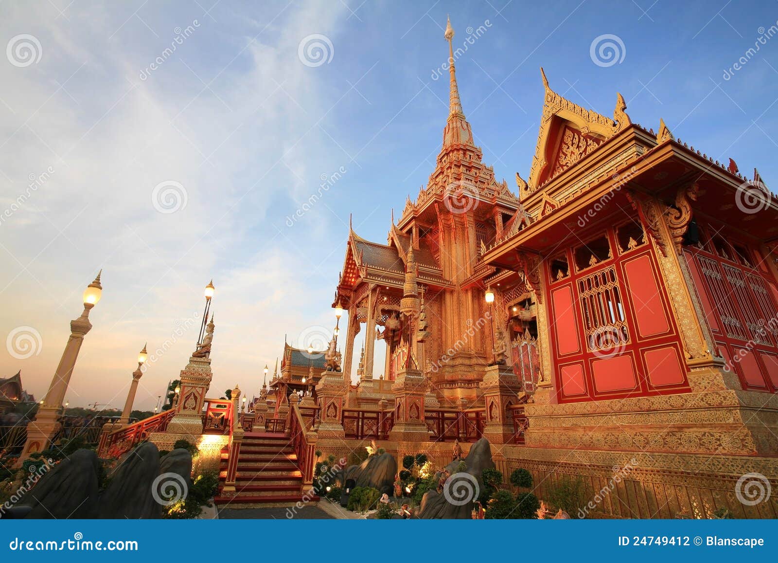 Royal Funeral Pyre Against Blue Sky Stock Photo Image of faith