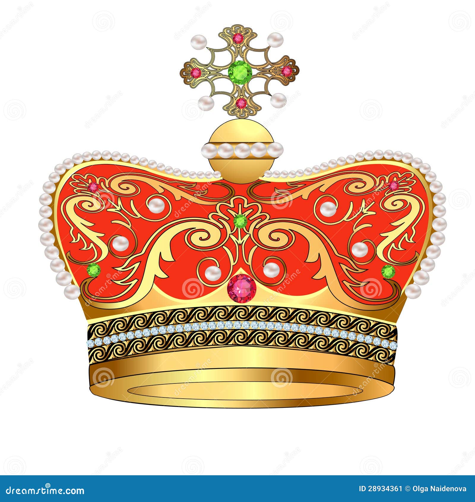 Of Royal Gold Crown With Jewels Stock Image Image 28934361