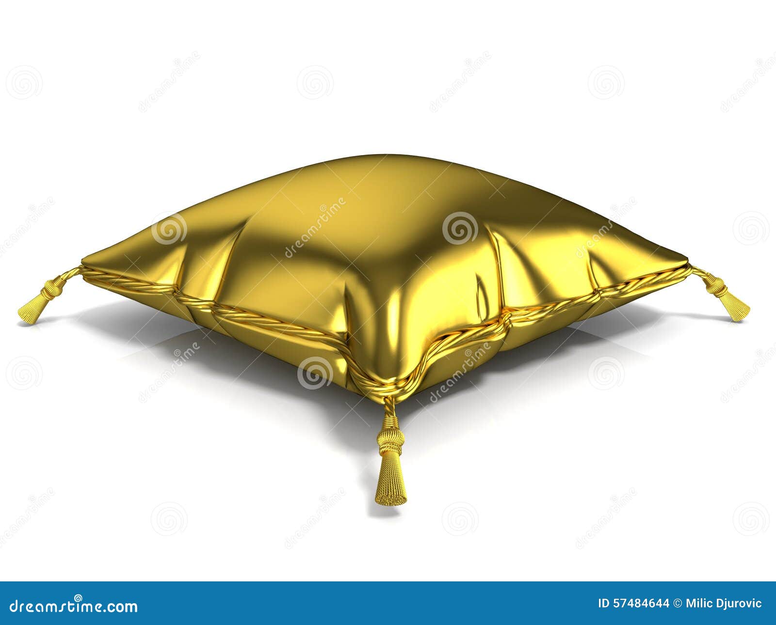 Royal golden pillow stock illustration. Illustration of jewelry 57484644