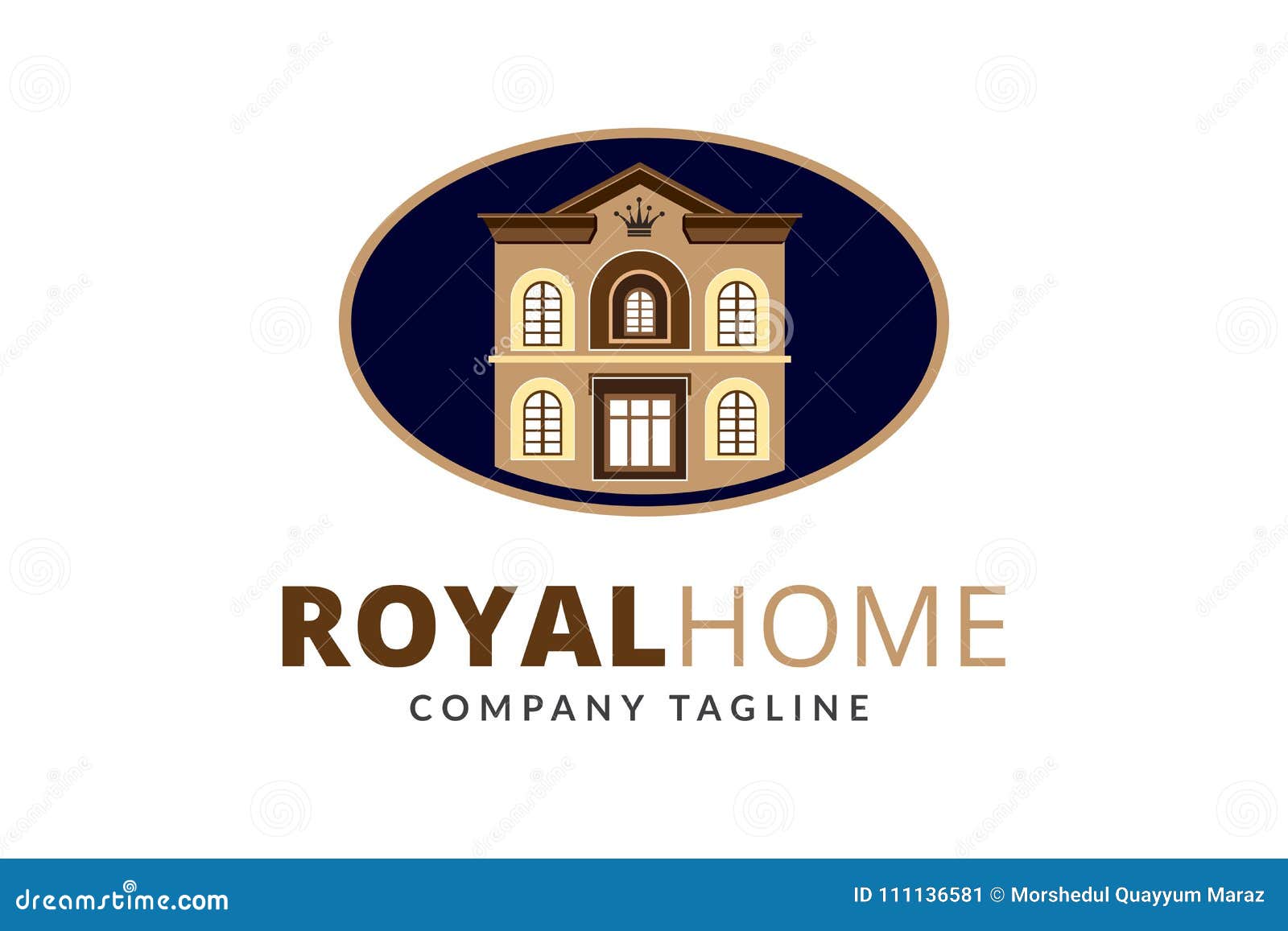Royal Home  Logo Design  Template Vector Stock Vector 