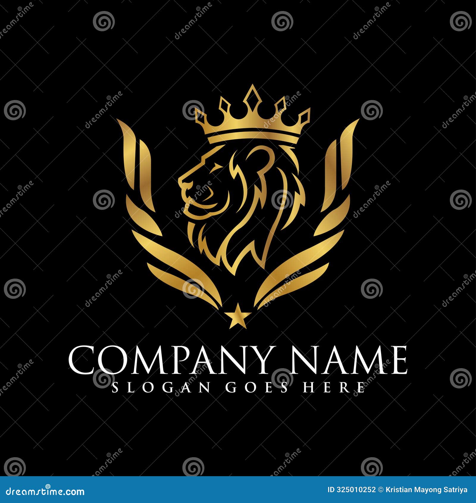 royal king lion crown s. premium luxury brand identity