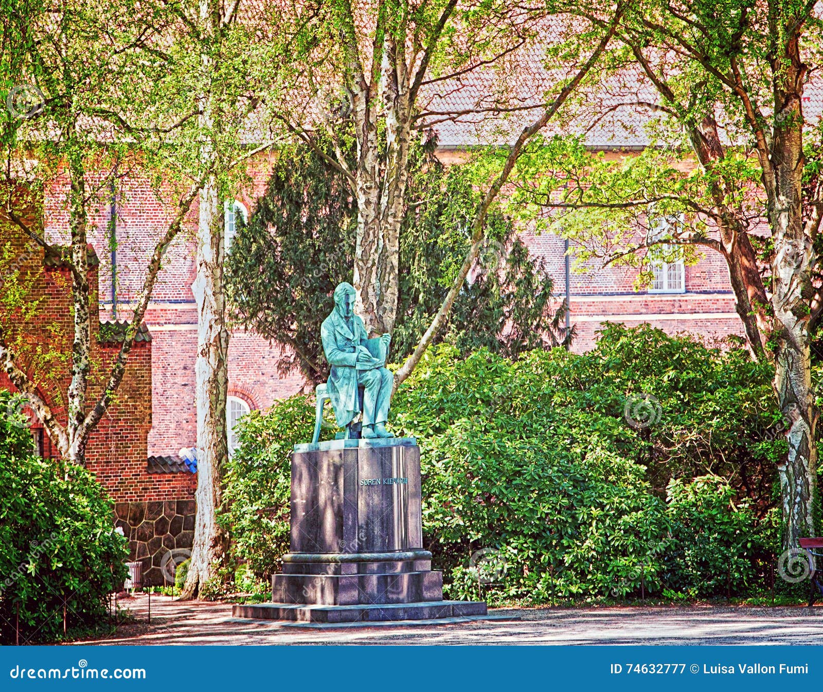 Royal Library Gardens Copenhagen Statue Of Soren Kierkegaard