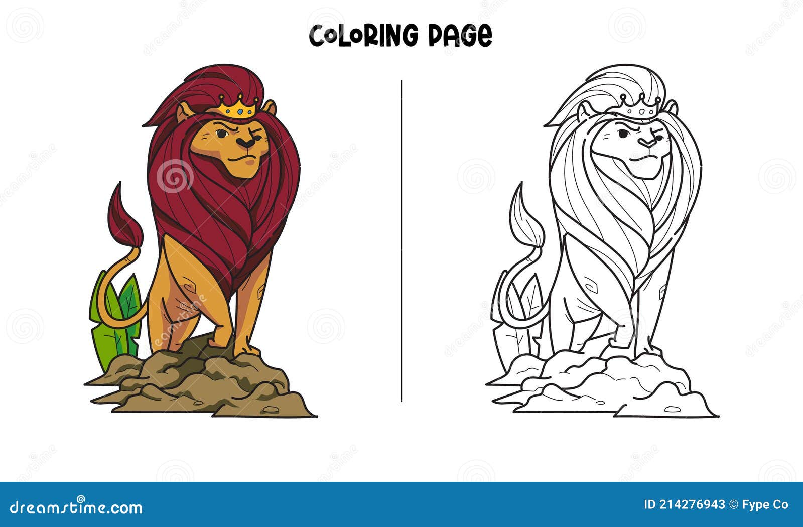 the royal lion king coloring page