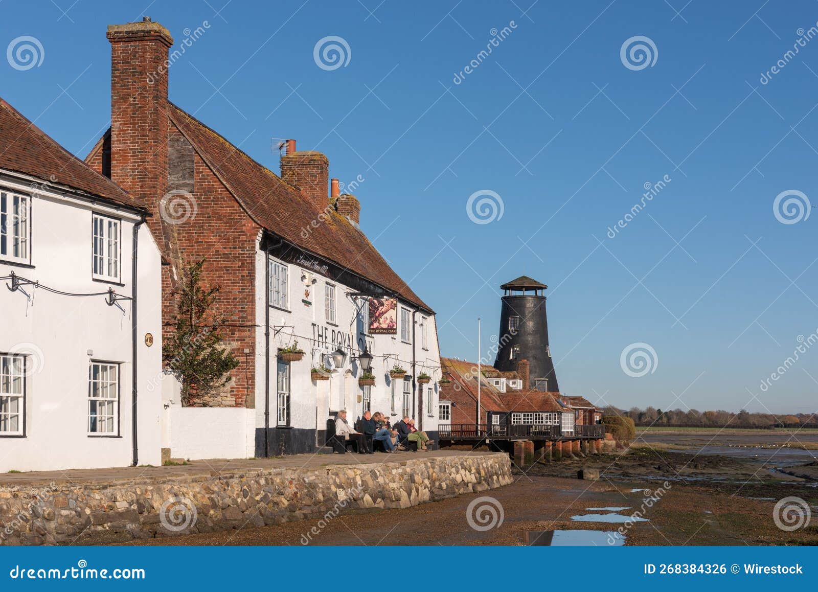 Royal Oak Pub and Langstone Windmill Editorial Photo Image of summer, nature 268384326