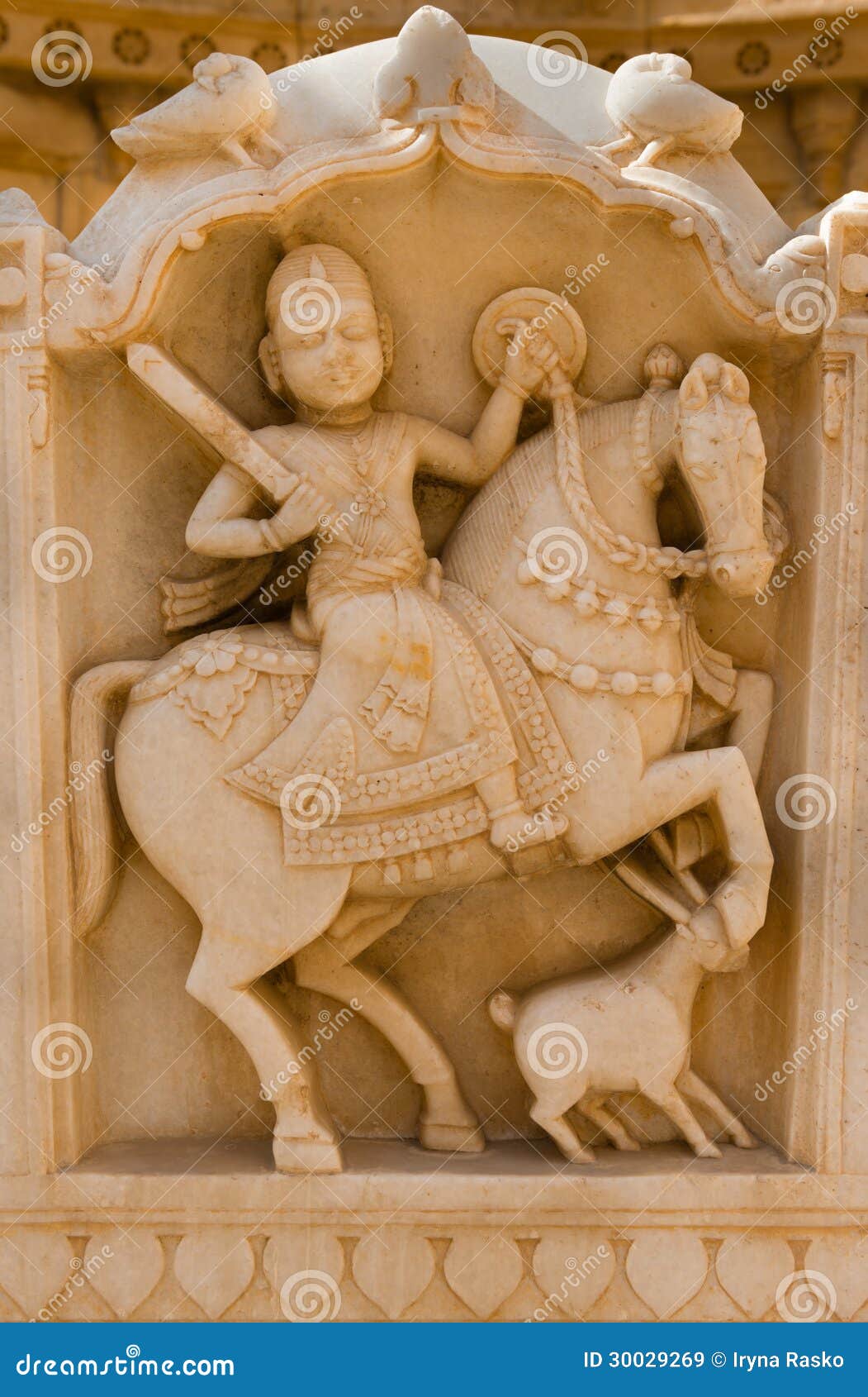 maharaja image in bada bagh ruins, india