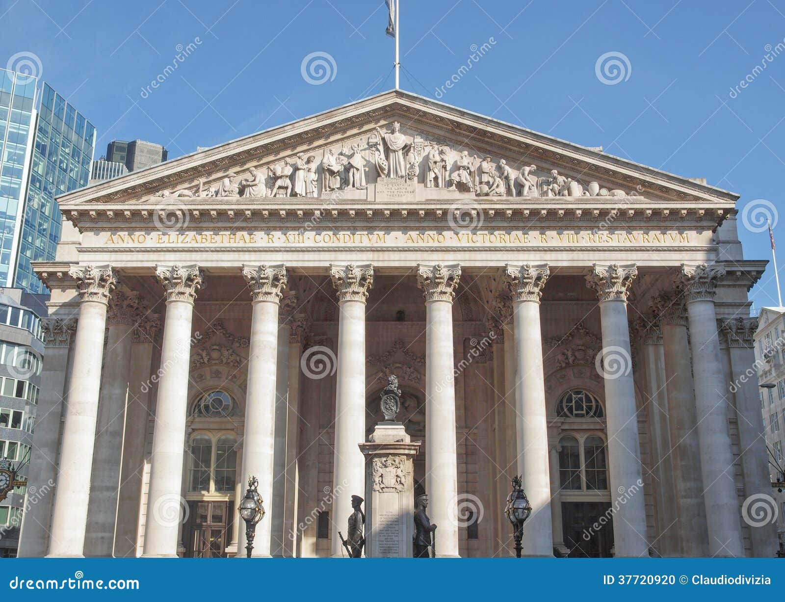 Royal Stock Exchange, London Stock Photo - Image of economy, britain ...