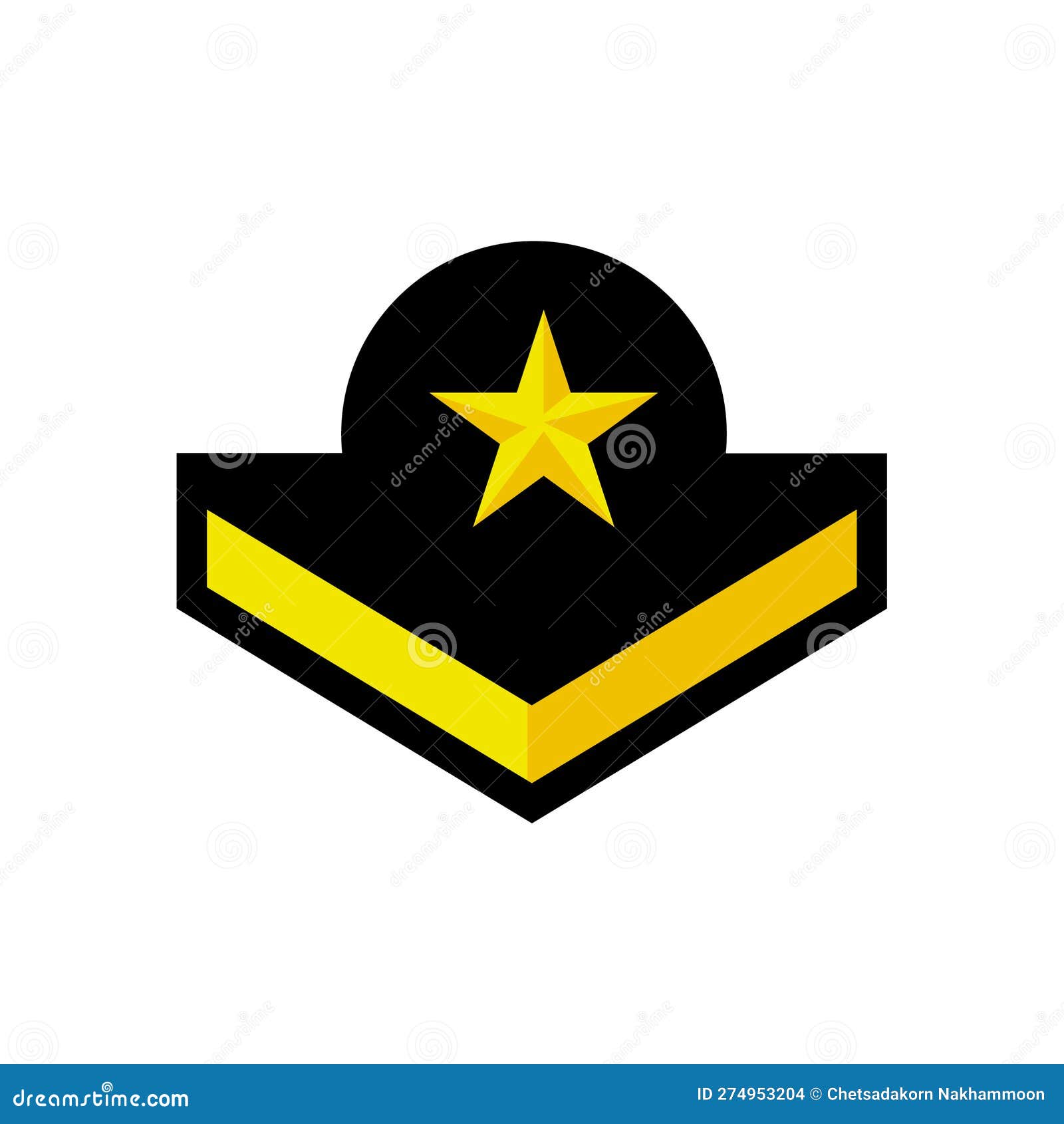 Royal Thai Air Force Military Rank Vector Stock Vector Illustration
