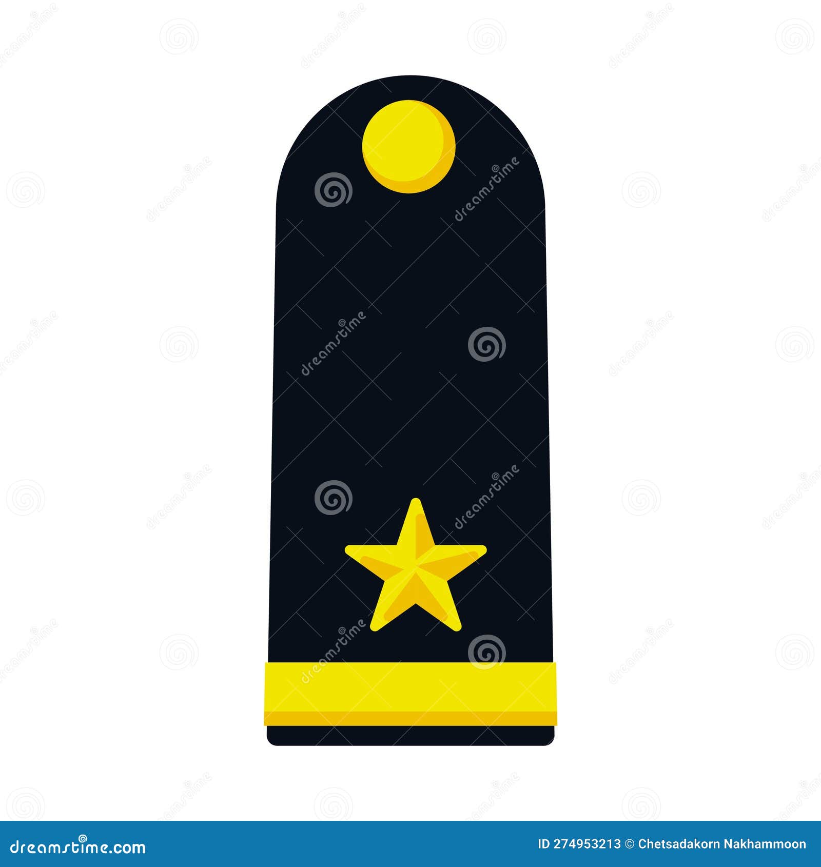 Royal Thai Air Force Military Rank Vector Stock Vector Illustration