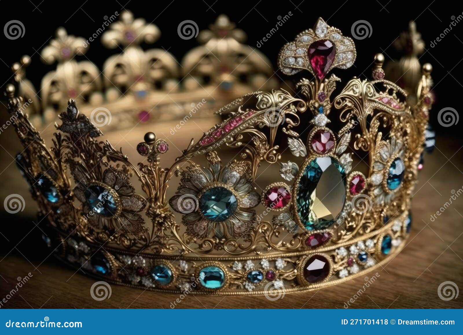 Royal Tiaras and Crown Jewels Stock Illustration Illustration of