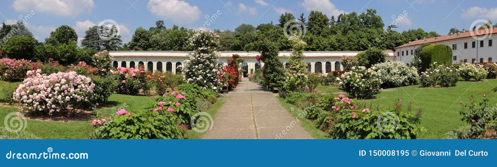 Royal Villa Rose Garden In Monza City In Italy Stock Image Image