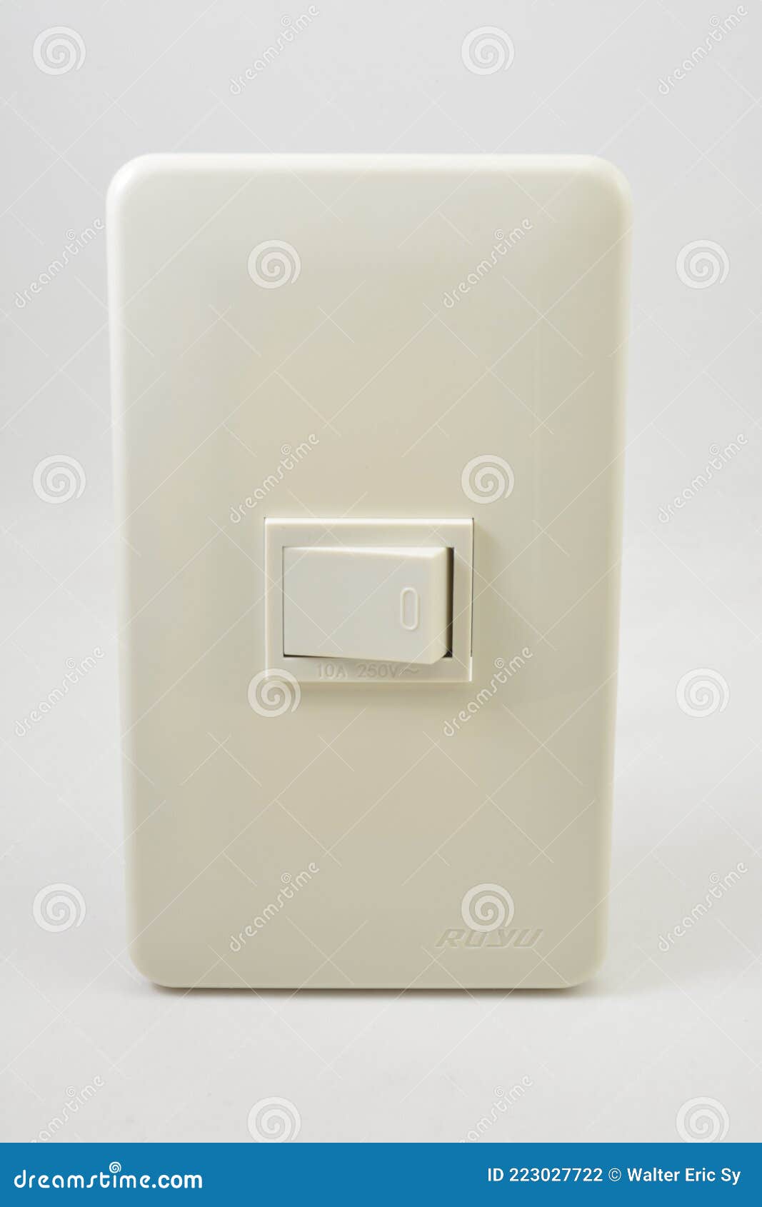 Royu Electrical Lighting Switch in Manila, Philippines Stock Photo
