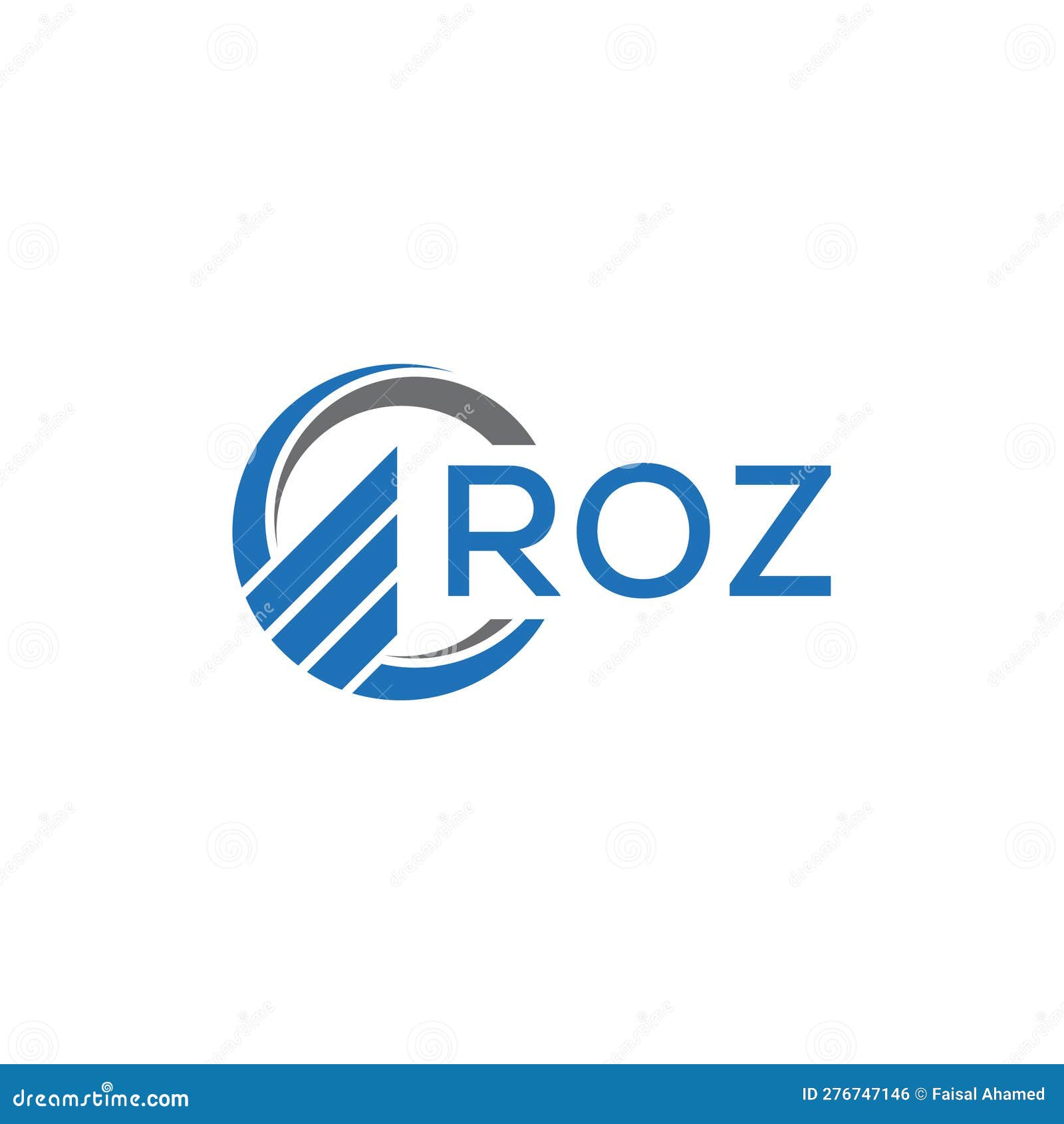 ROZ Abstract Technology Logo Design on White Background. ROZ Creative ...