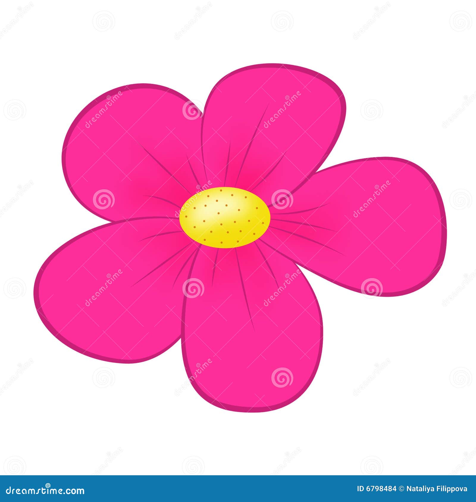 solo Aan de overkant toeter Roze bloem stock illustratie. Illustration of bloem, zomer - 6798484