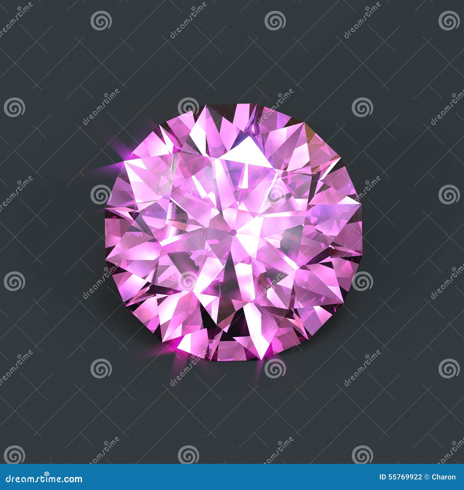 Hover Oh paddestoel Roze diamant stock illustratie. Illustration of kristal - 55769922