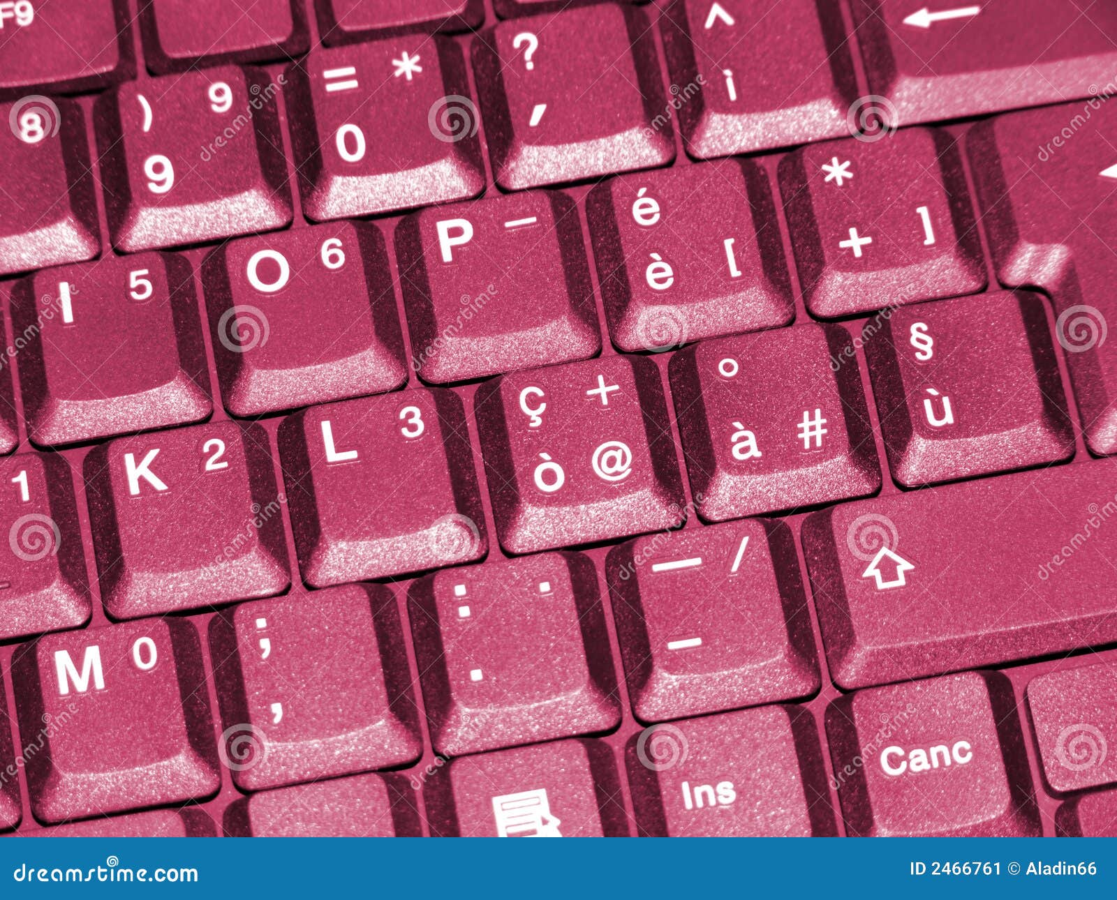 Roze Toetsenbord stock afbeelding. of toetsenbord - 2466761