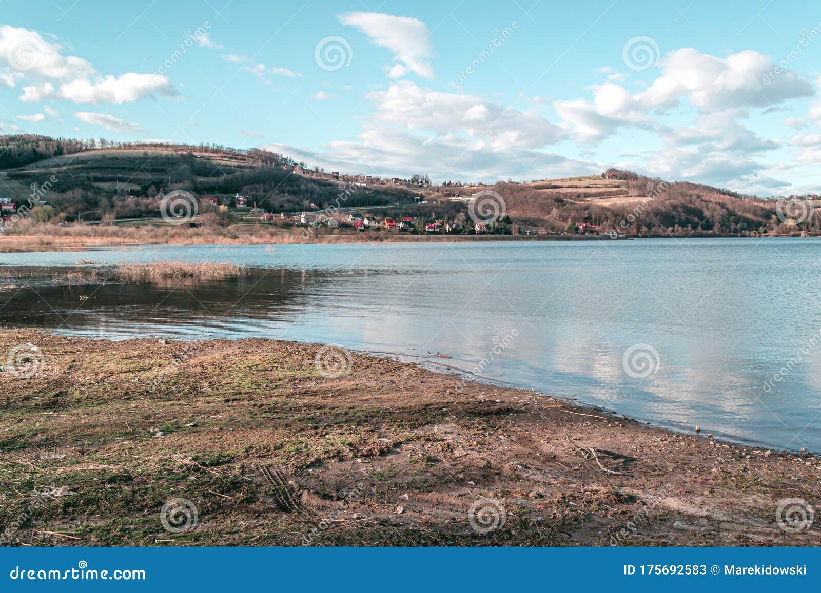 roznowskie lake located in lesser poland, poland.